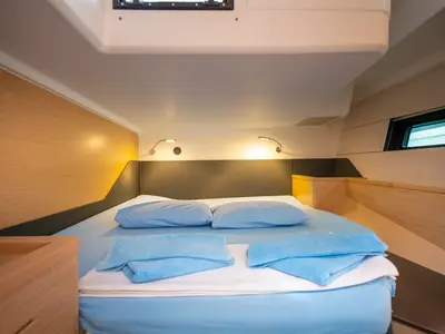 Cabin on Yassica, a Hanse 460 sailboat at Fethiye, Turkey