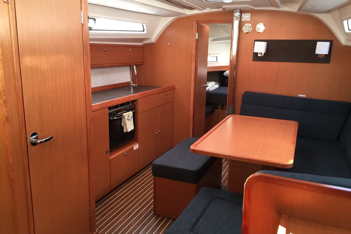 Galley of Erifyli, a Bavaria Cruiser 41 sailboat at Kos, Greece