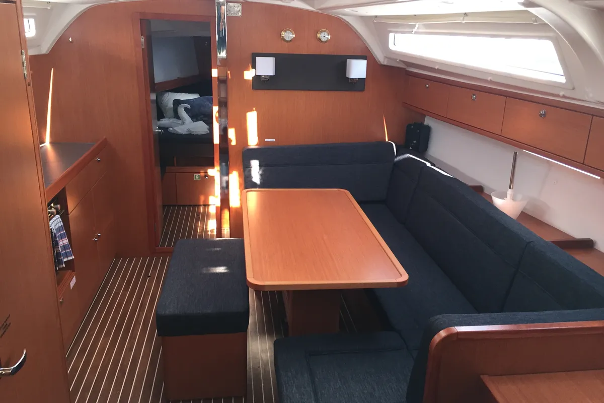 Salon of Erifyli, a Bavaria Cruiser 41 sailboat at Kos, Greece