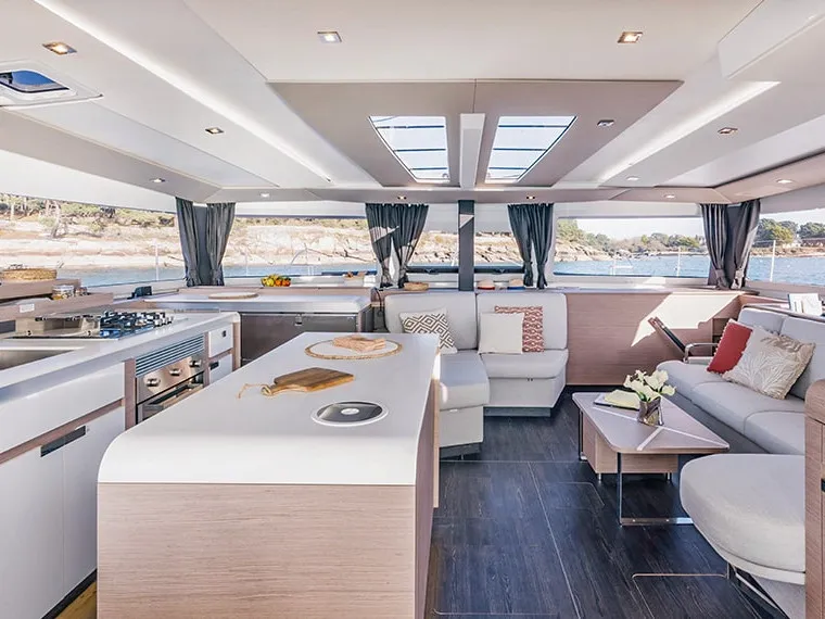 Cabin on Ocean Eye, a Fountaine Pajot Aura 51 catamaran at Trogir, Croatia