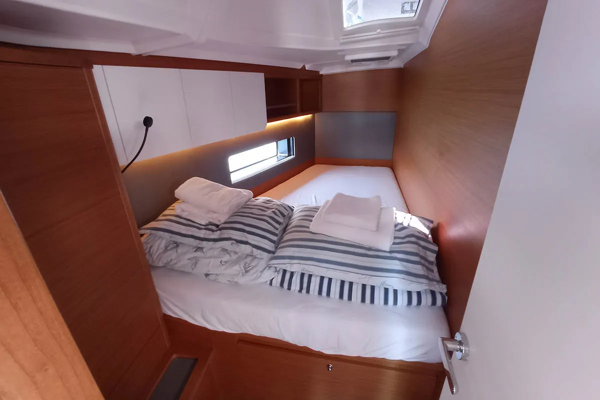 Cabin on Cello, a Dufour 41 sailboat at Seget Donji, Croatia