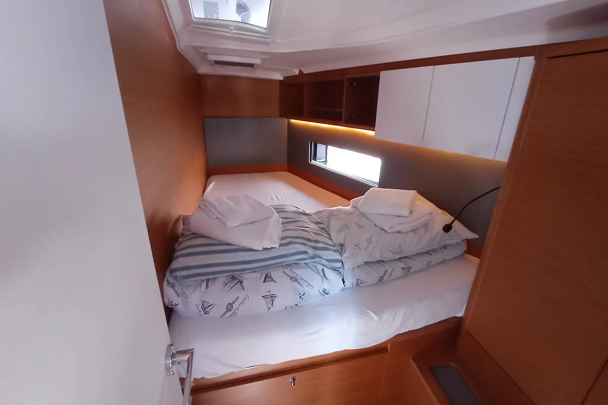 Cabin on Cello, a Dufour 41 sailboat at Seget Donji, Croatia