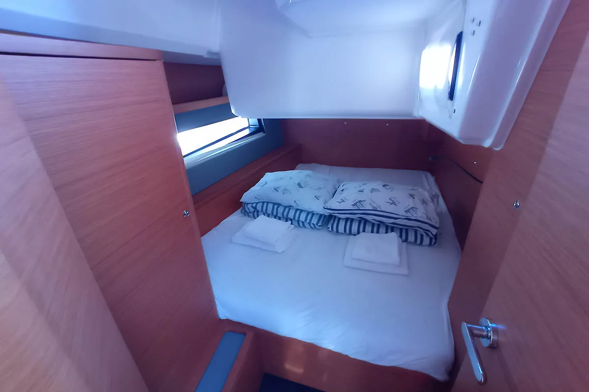 Cabin on Cello, a Dufour 41 sailboat at Seget Donji, Croatia