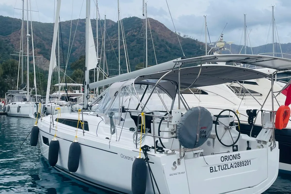 Orionis, a Beneteau Oceanis 34.1 sailboat at Marmaris, Turkey