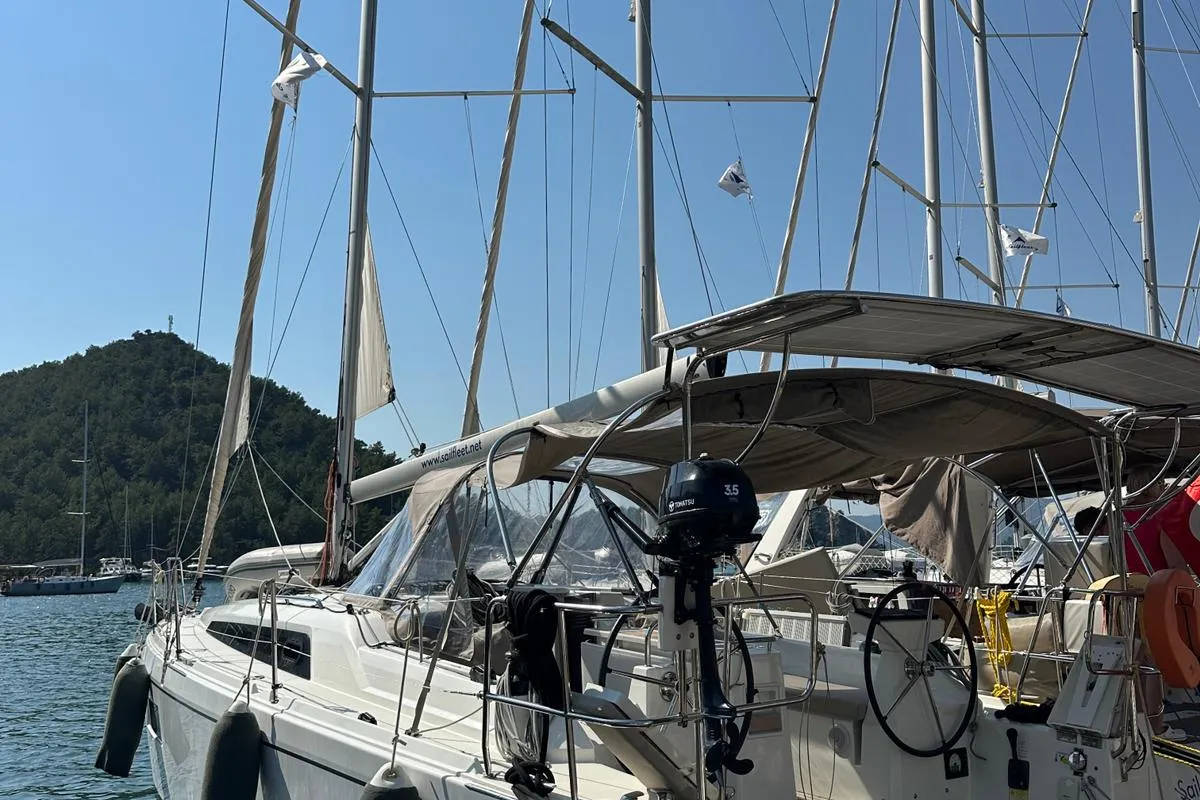 Orionis, a Beneteau Oceanis 34.1 sailboat at Marmaris, Turkey