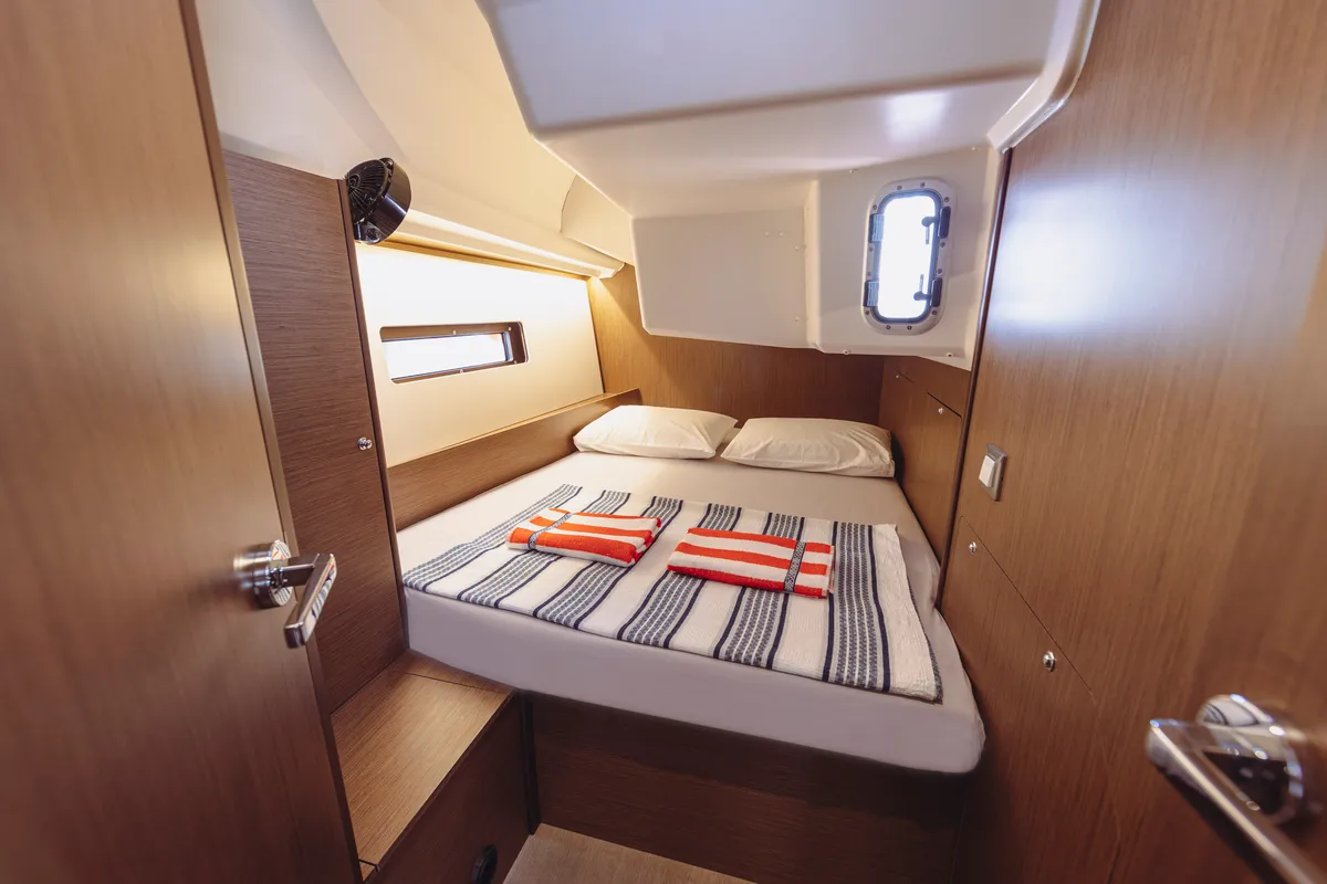 Cabin on Miro 2022, a Beneteau Oceanis 40.1 sailboat at Marmaris, Turkey