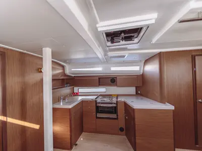 Galley of Miro 2022, a Beneteau Oceanis 40.1 sailboat at Marmaris, Turkey