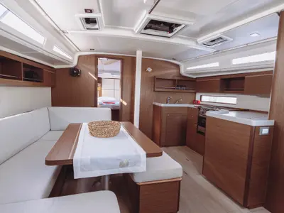 Salon of Miro 2022, a Beneteau Oceanis 40.1 sailboat at Marmaris, Turkey