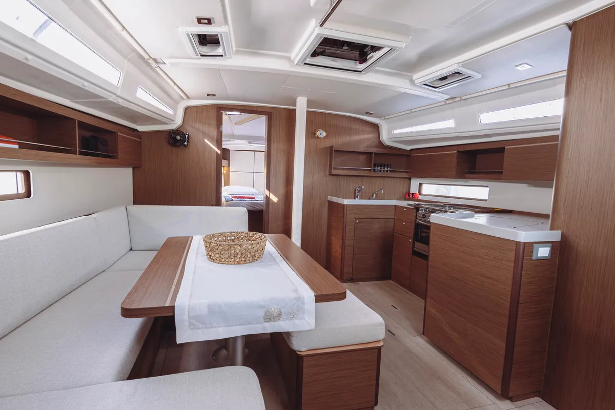 Salon of Miro 2022, a Beneteau Oceanis 40.1 sailboat at Marmaris, Turkey