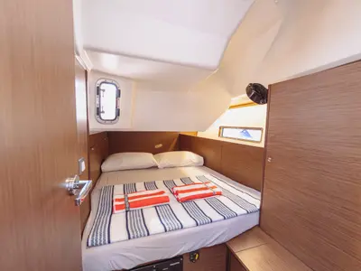 Cabin on Miro 2022, a Beneteau Oceanis 40.1 sailboat at Marmaris, Turkey