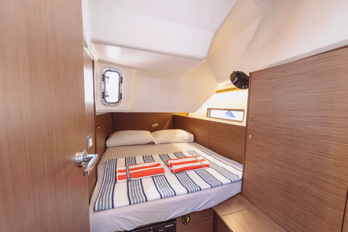 Cabin on Miro 2022, a Beneteau Oceanis 40.1 sailboat at Marmaris, Turkey