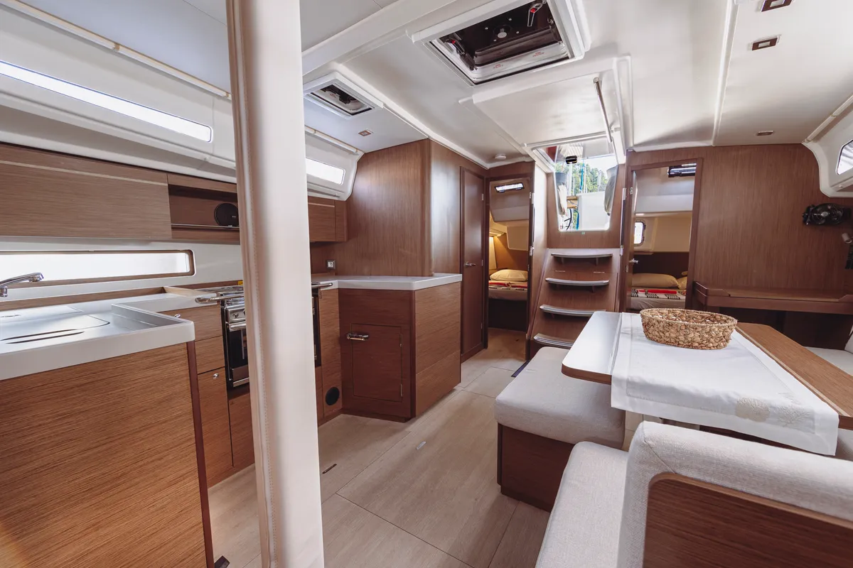 Salon of Miro 2022, a Beneteau Oceanis 40.1 sailboat at Marmaris, Turkey