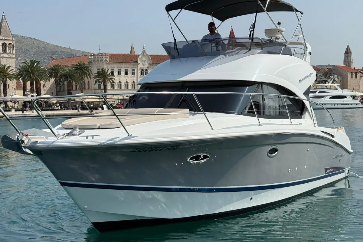 Exterior view of Antares 36, a Beneteau Antares 36 motor yacht at Grad Trogir, Croatia