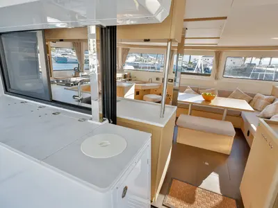 Galley of St. Tatiana, a Lagoon 46 catamaran at Tivat, Montenegro