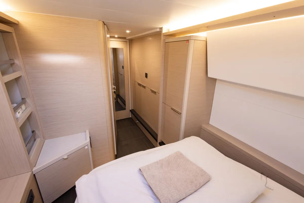 Cabin on St. Tatiana, a Lagoon 46 catamaran at Tivat, Montenegro