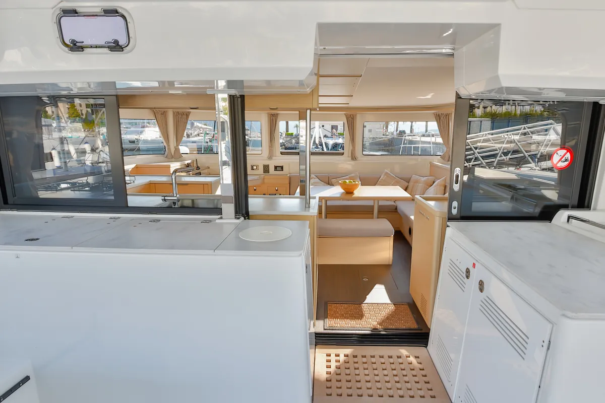 Galley of St. Tatiana, a Lagoon 46 catamaran at Tivat, Montenegro