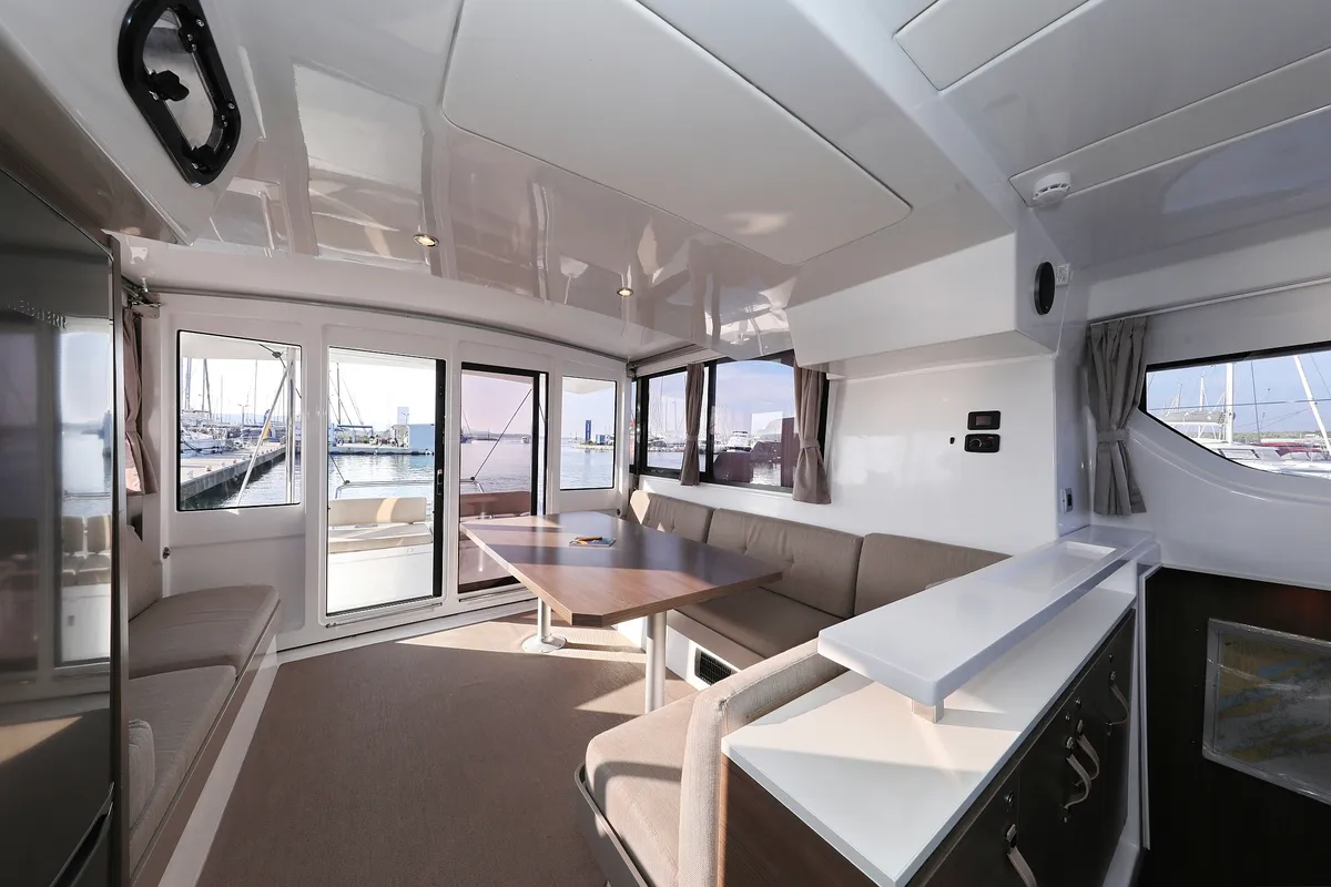 Salon of Ocean Office, a Bali Catspace catamaran at Grad Trogir, Croatia