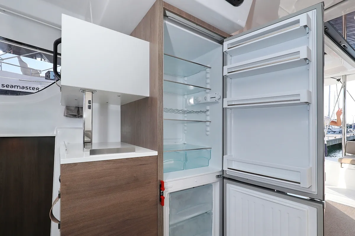 Galley of Ocean Office, a Bali Catspace catamaran at Grad Trogir, Croatia