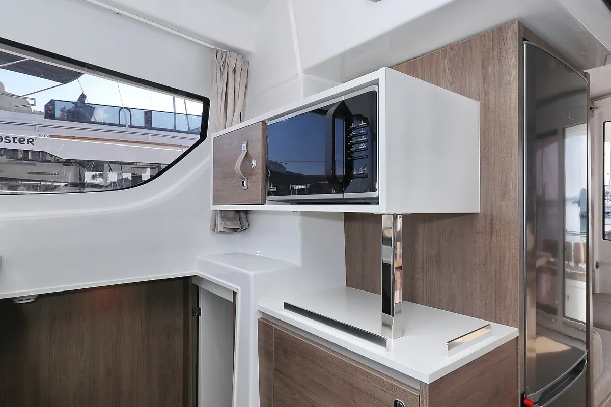 Galley of Ocean Office, a Bali Catspace catamaran at Grad Trogir, Croatia