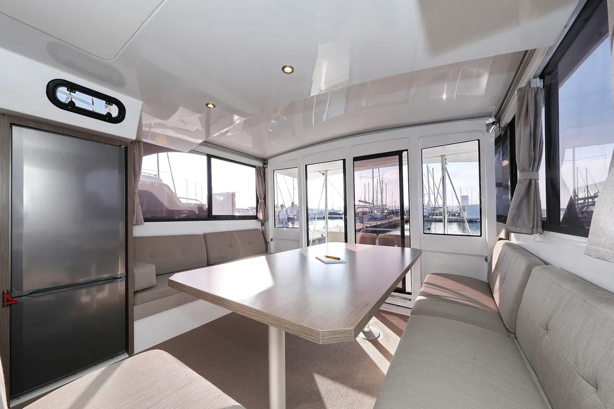 Salon of Ocean Office, a Bali Catspace catamaran at Grad Trogir, Croatia