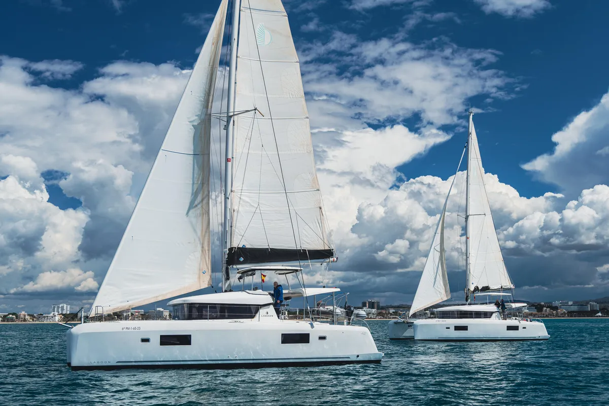 Exterior view of Moonlight, a Lagoon 42 catamaran at Grad Pula, Croatia