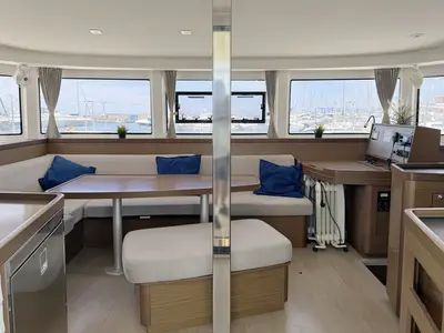 Salon of Moonlight, a Lagoon 42 catamaran at Grad Pula, Croatia