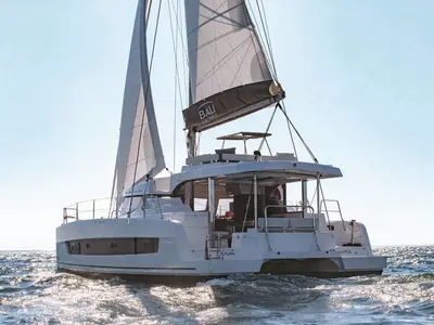 DOUBLE FOUR, a Bali Catspace catamaran at Kalkara, Malta