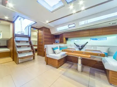 Salon of Petra, a More 55 sailboat at Trogir, Croatia