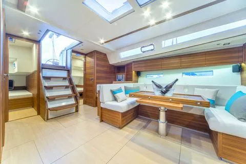 Salon of Petra, a More 55 sailboat at Trogir, Croatia