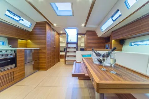 Galley of Petra, a More 55 sailboat at Trogir, Croatia