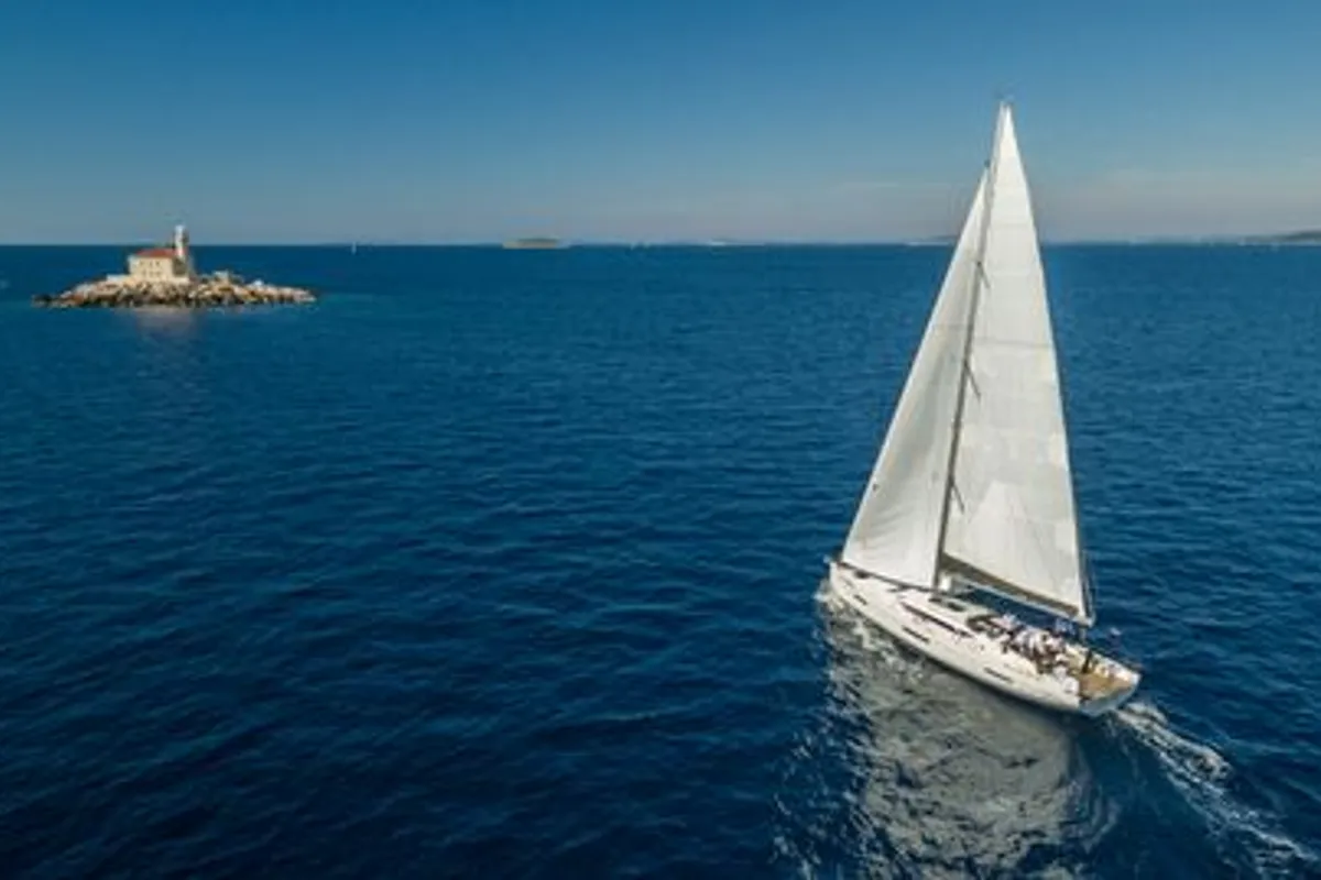 Exterior view of Petra, a More 55 sailboat at Trogir, Croatia