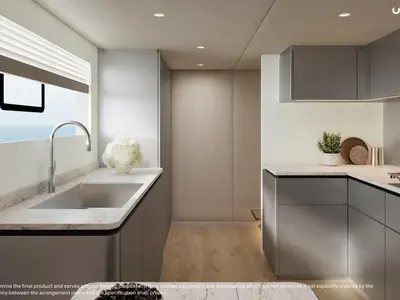 Galley of MIM OCEAN 10 | to be delivered in January 2027, a Sunreef Ultima 88 catamaran at Port d'Andratx, Spain