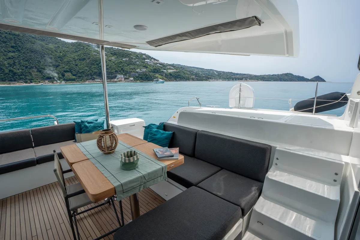 Allegra - Premium Line, a Lagoon 51 catamaran at Olbia, Italy