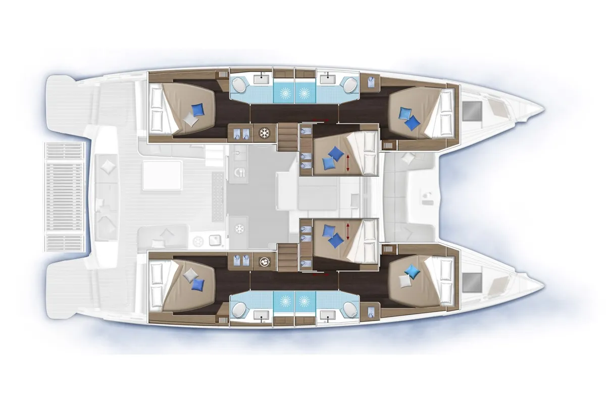 Allegra - Premium Line, a Lagoon 51 catamaran at Olbia, Italy