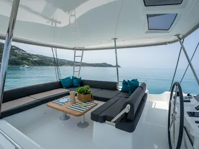 Allegra - Premium Line, a Lagoon 51 catamaran at Olbia, Italy