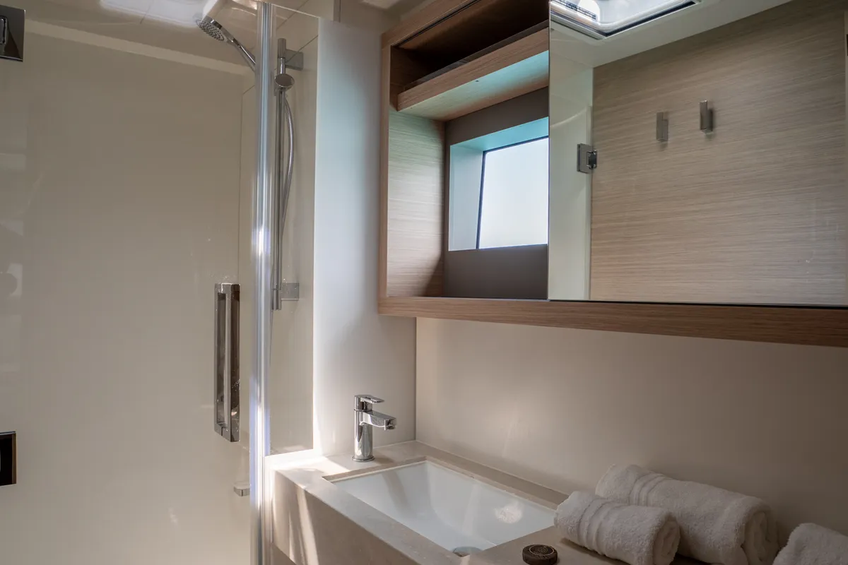 Allegra - Premium Line, a Lagoon 51 catamaran at Olbia, Italy