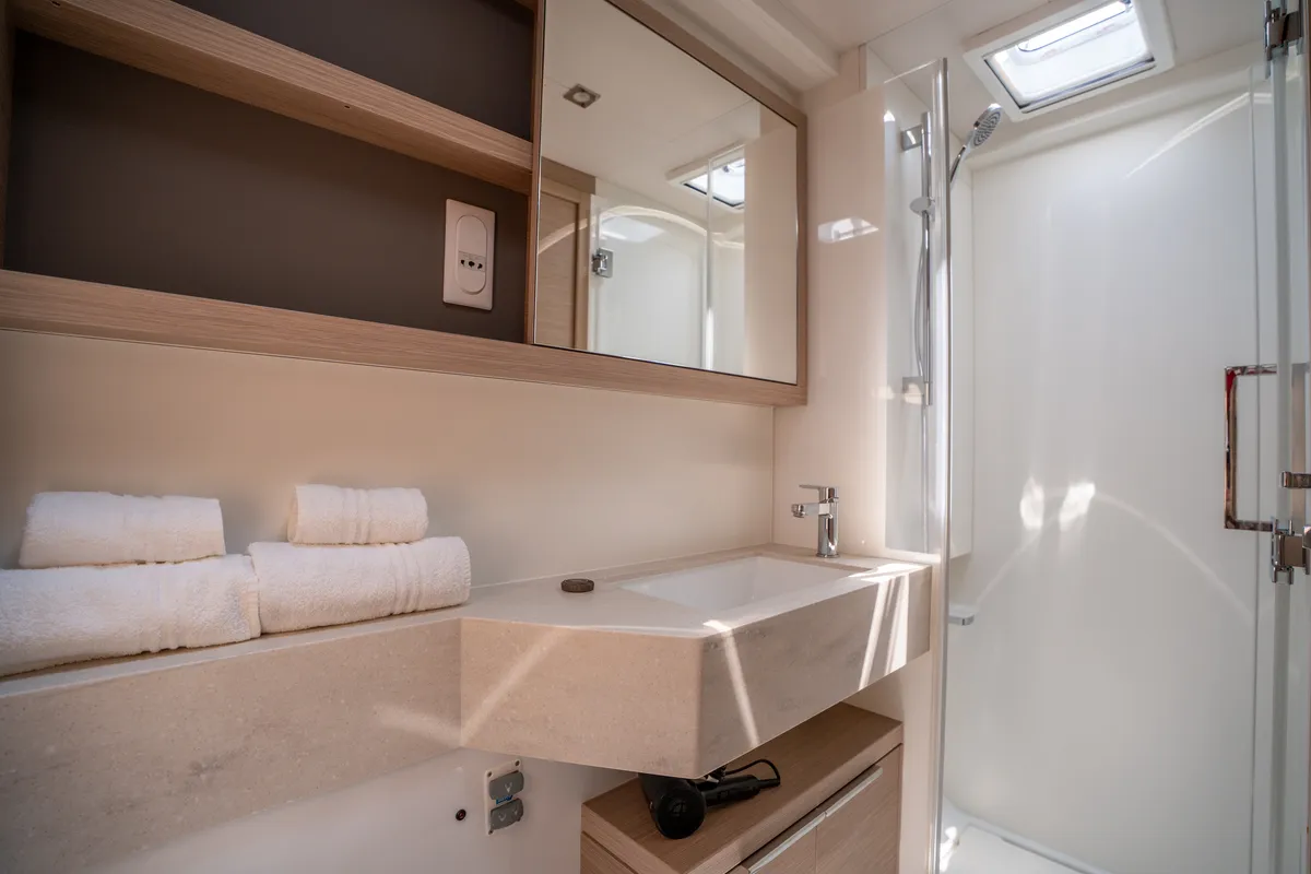 Allegra - Premium Line, a Lagoon 51 catamaran at Olbia, Italy