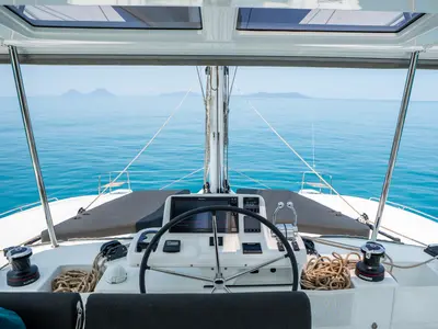 Allegra - Premium Line, a Lagoon 51 catamaran at Olbia, Italy