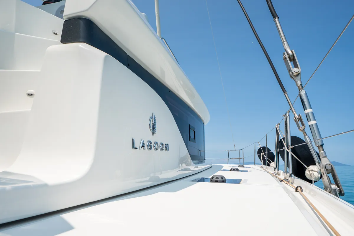 Allegra - Premium Line, a Lagoon 51 catamaran at Olbia, Italy