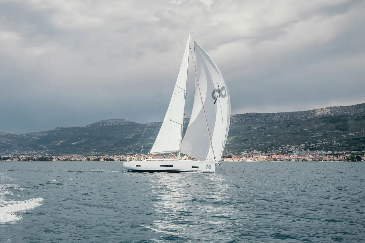 Exterior view of JUNO, a AD Boats Salona 46 sailboat at Kaštela, Croatia