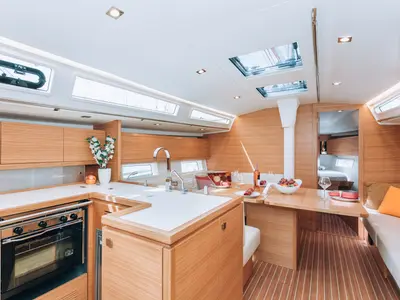 Galley of JUNO, a AD Boats Salona 46 sailboat at Kaštela, Croatia