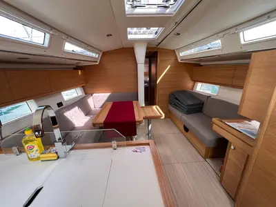 Salon of JUNO, a AD Boats Salona 46 sailboat at Kaštela, Croatia