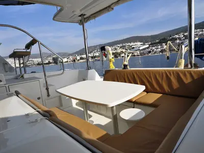 Paluko, a Lagoon 421 catamaran at Bodrum, Turkey