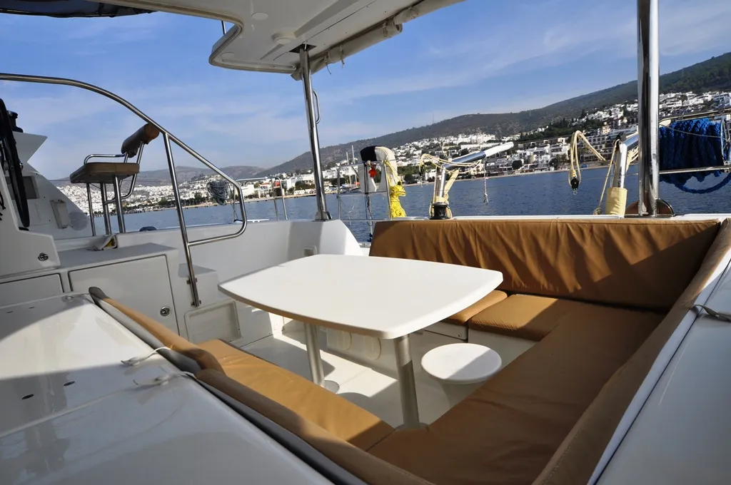 Paluko, a Lagoon 421 catamaran at Bodrum, Turkey