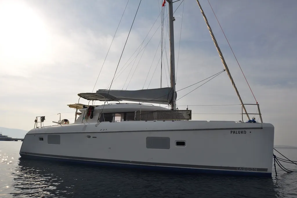 Paluko, a Lagoon 421 catamaran at Bodrum, Turkey