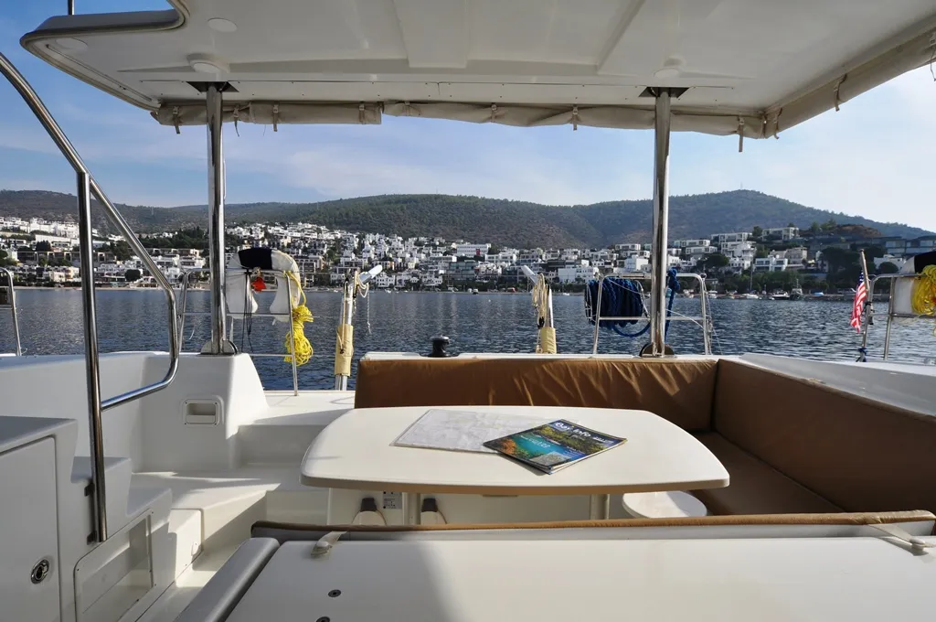 Paluko, a Lagoon 421 catamaran at Bodrum, Turkey
