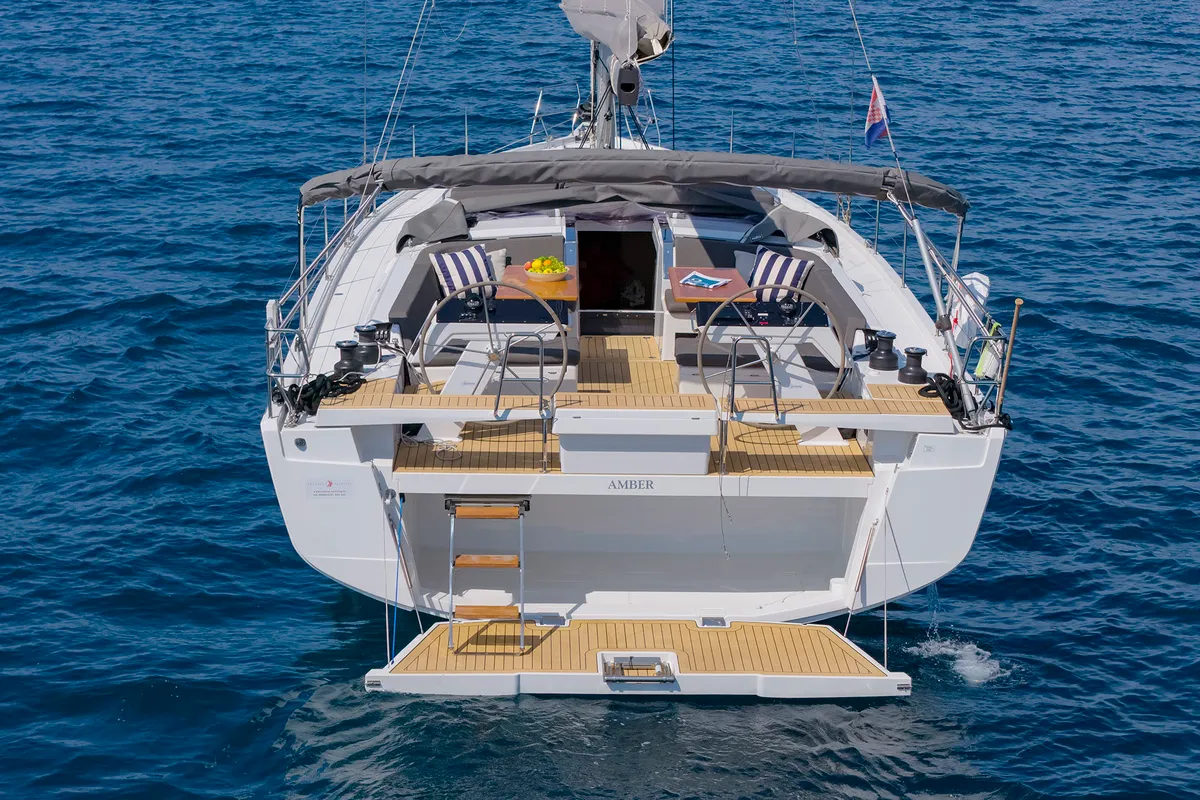 Amber - OW, a Hanse 510 sailboat at Grad Kaštela, Croatia