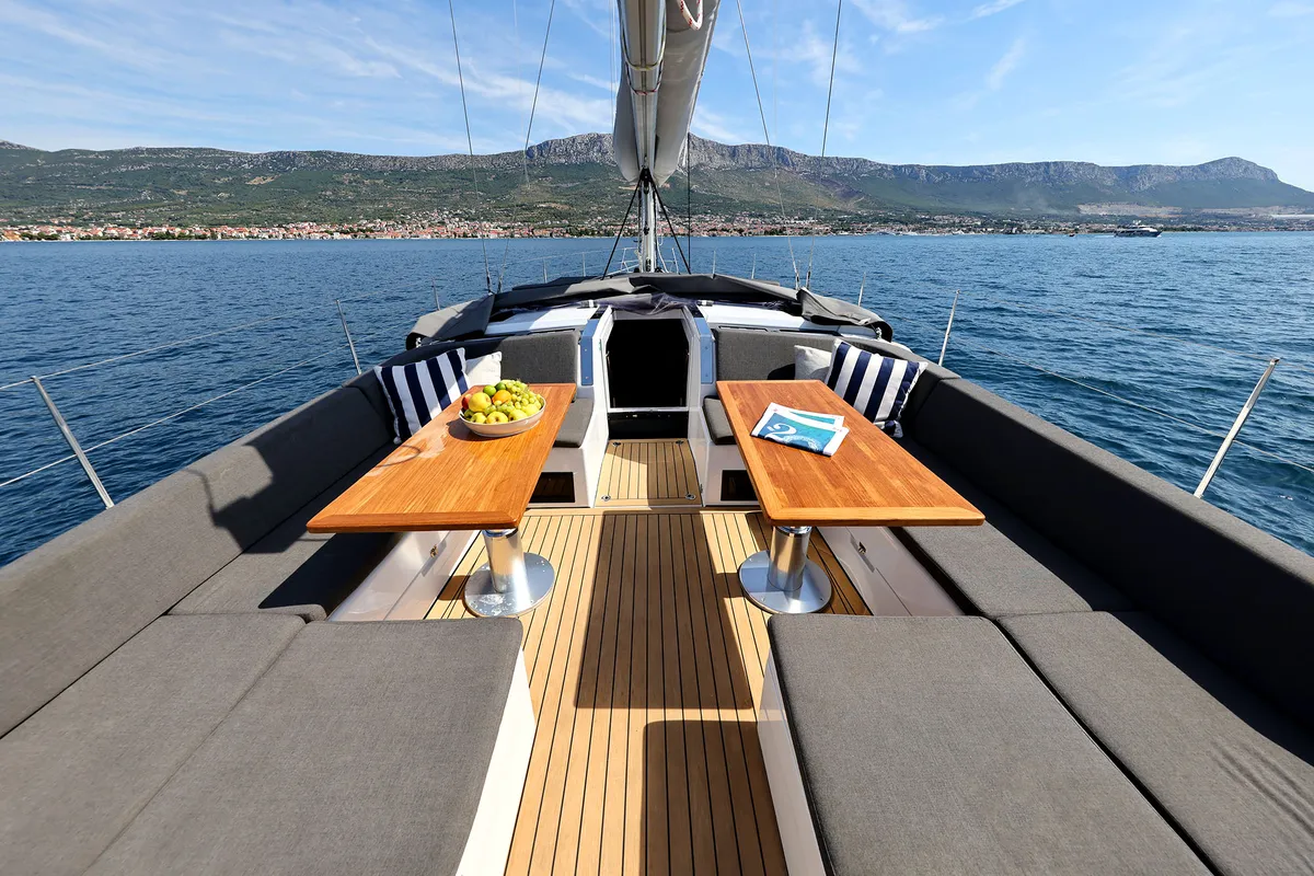 Amber - OW, a Hanse 510 sailboat at Grad Kaštela, Croatia