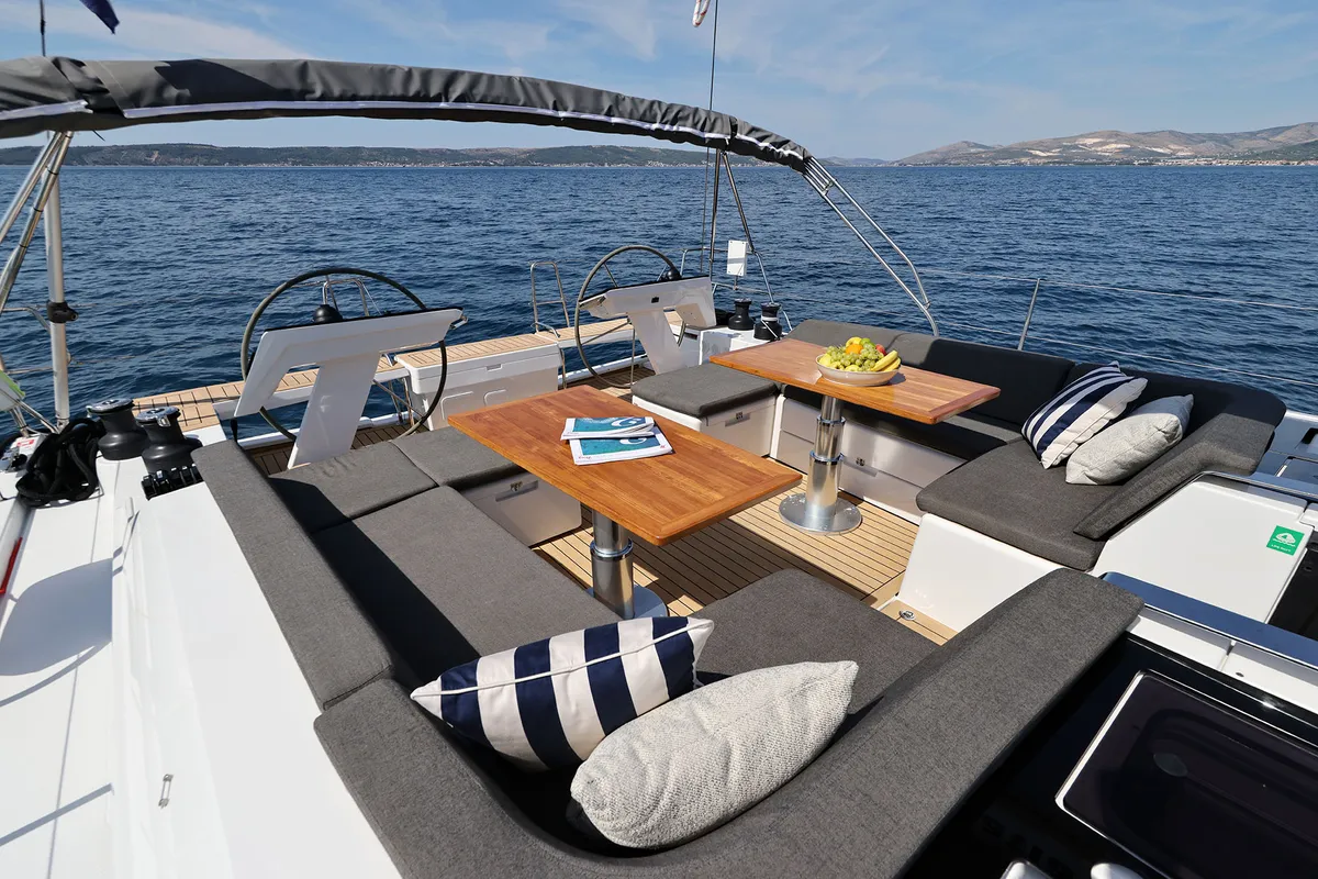 Amber - OW, a Hanse 510 sailboat at Grad Kaštela, Croatia