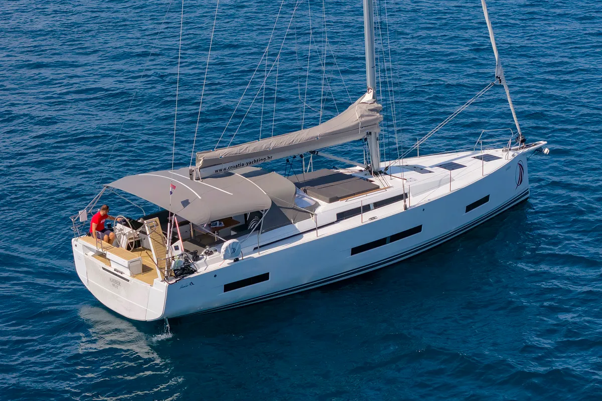 Amber - OW, a Hanse 510 sailboat at Grad Kaštela, Croatia